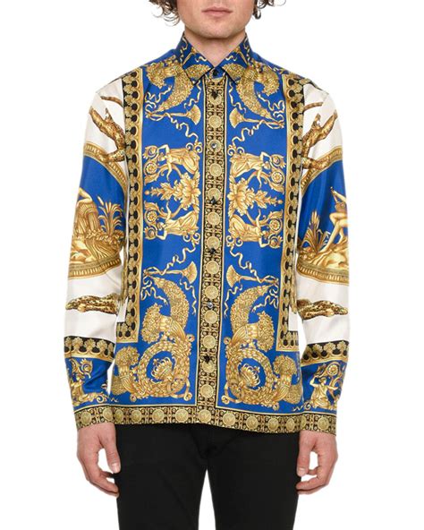 man versace shirt|versace fitted shirts for men.